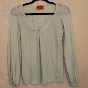 NWOT Juicy Couture Powder Blue Long-Sleeved Shirt